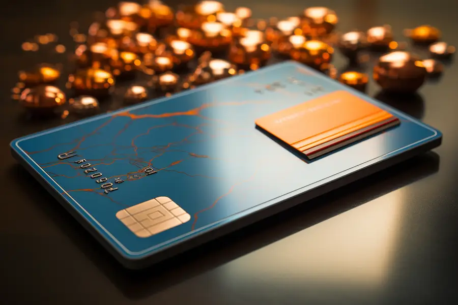 Main insérant une carte bancaire dans un terminal de paiement