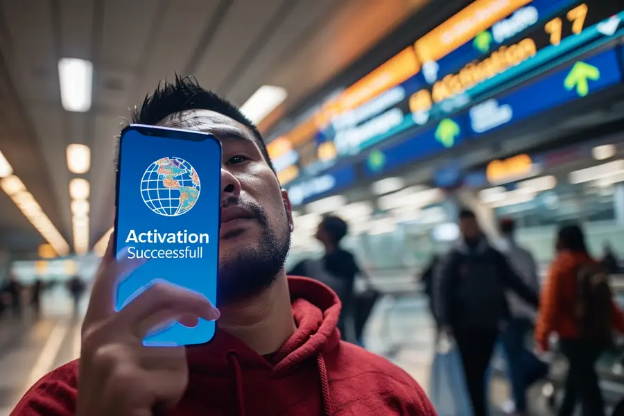 Smartphone affichant les réglages d’itinérance avant un voyage