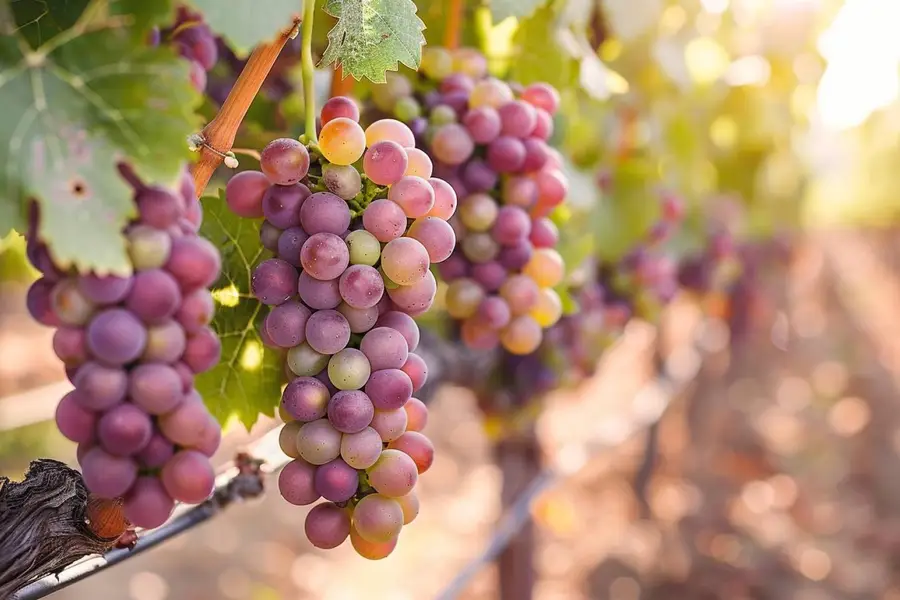 Vendange manuelle de grappes mûres dans une vigne française