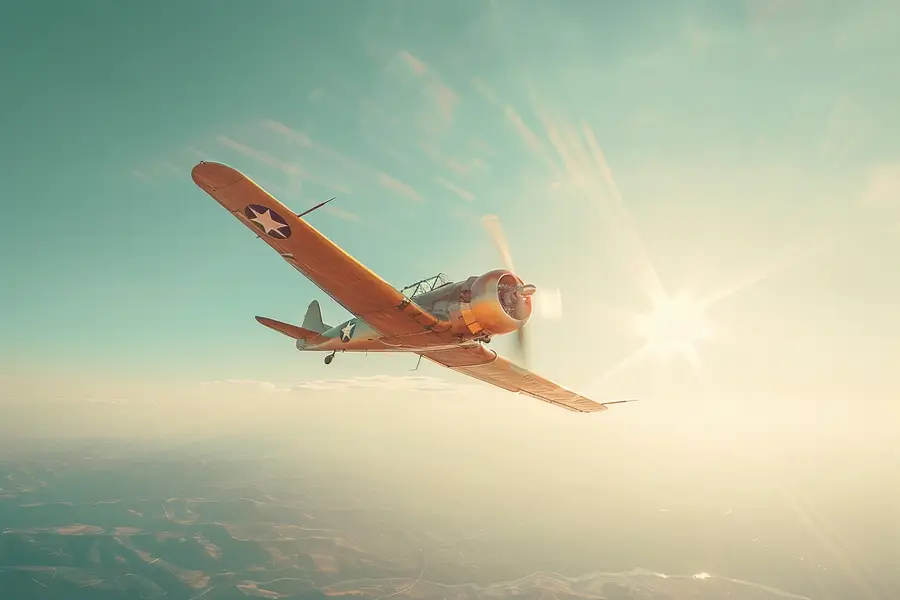 Petit avion prêt au départ sur un aérodrome face aux montagnes
