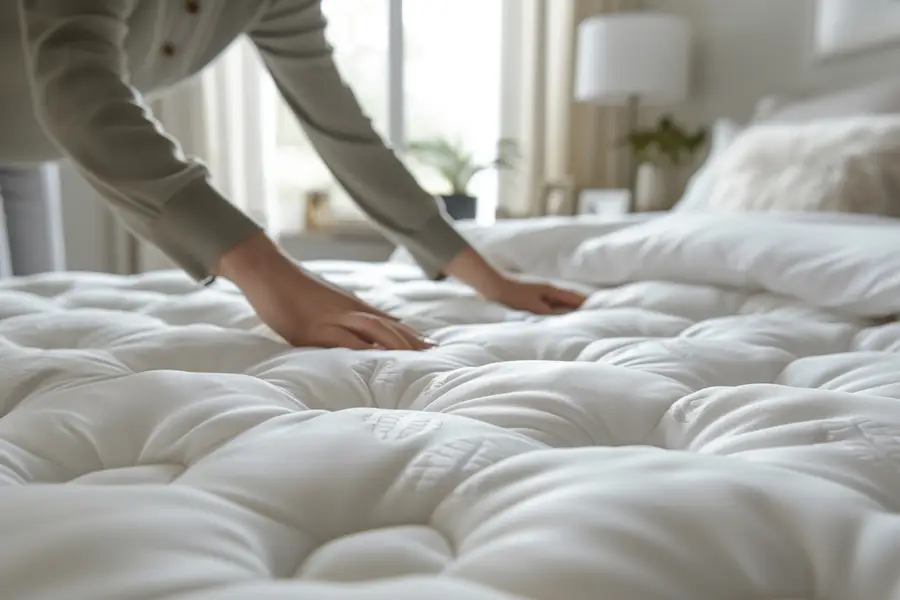 Inspection minutieuse d’un sommier contre les punaises de lit