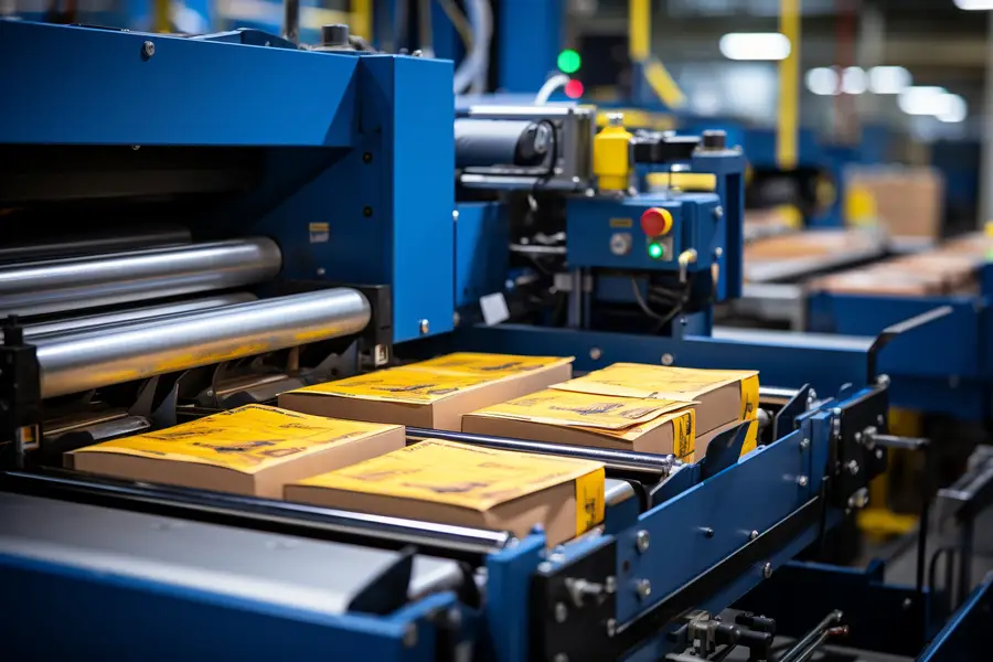 Atelier parisien préparant des flyers recyclés sur une presse numérique
