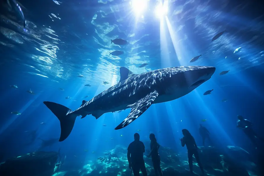 Nageur masqué observant un requin-baleine dans les eaux philippines