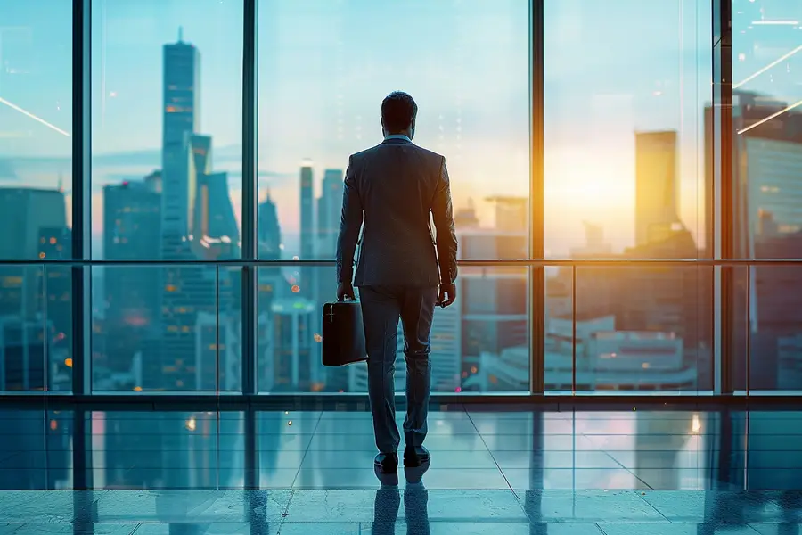 Consultante indépendante préparant une présentation dans un espace de travail lumineux