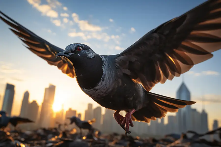 Vue urbaine de Dubaï avec habitants sur une promenade au crépuscule