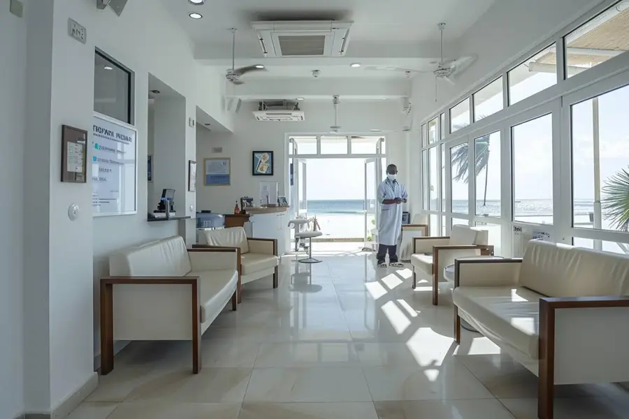 Voyageuse préparant une trousse de santé avant son séjour à Zanzibar