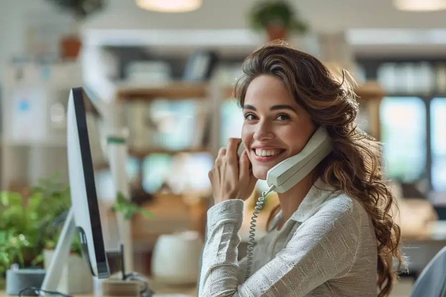 Télésecrétaire gérant un agenda et des appels professionnels sécurisés